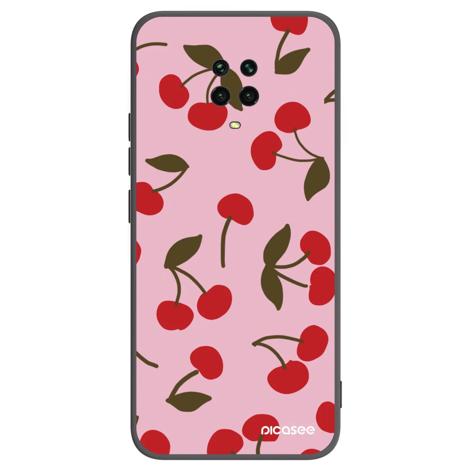 Picasee crna silikonska maskica za Xiaomi Redmi Note 9 Pro - Cherry
