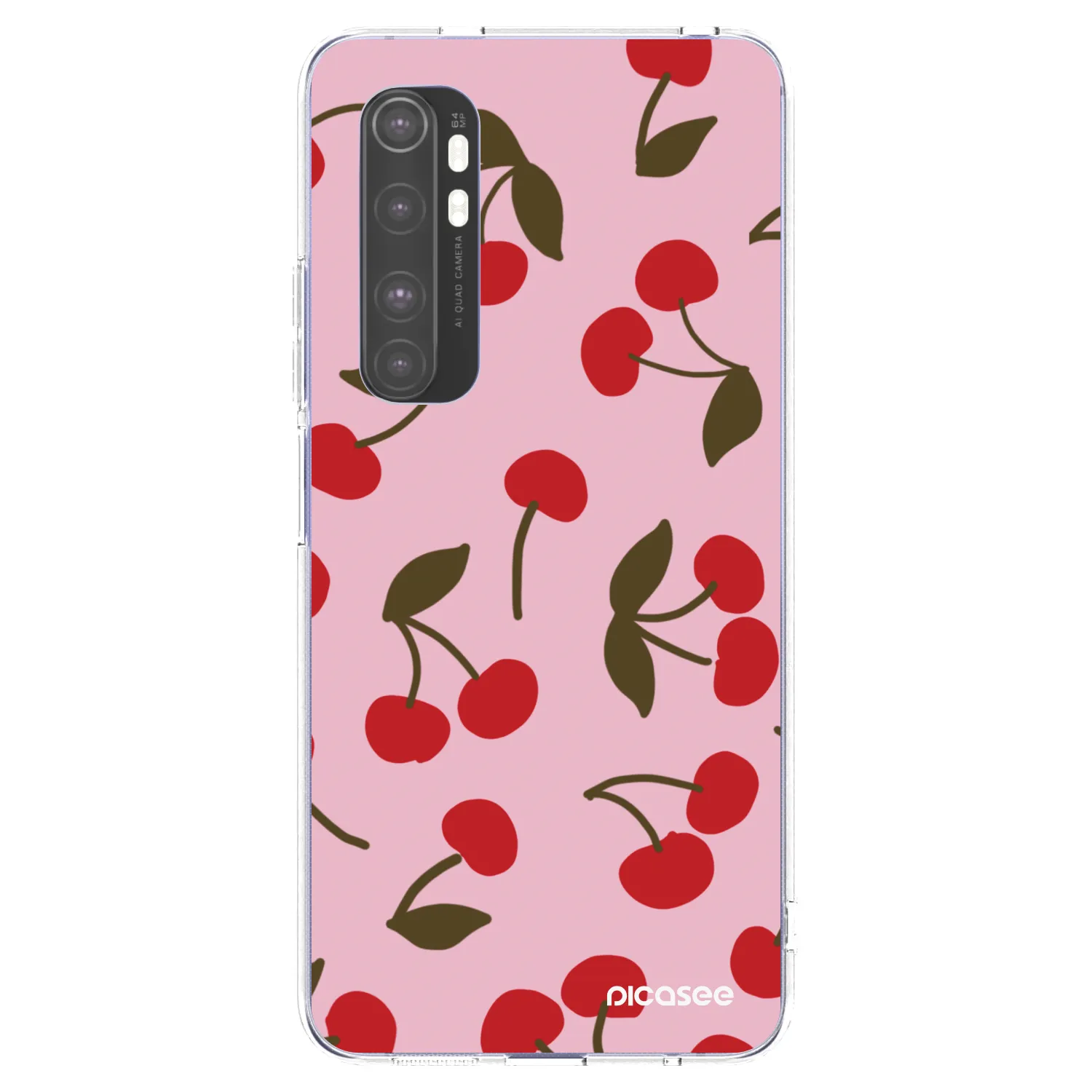 Picasee silikonska prozirna maskica za Xiaomi Mi Note 10 Lite - Cherry