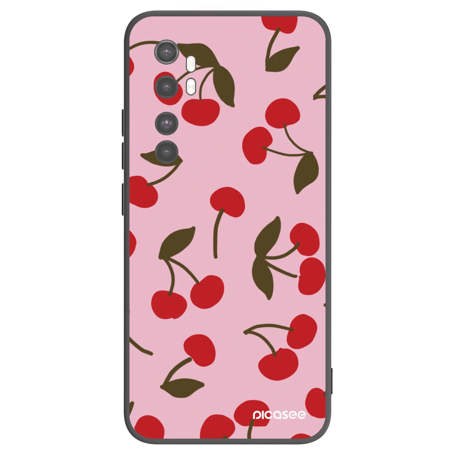 Picasee crna silikonska maskica za Xiaomi Mi Note 10 Lite - Cherry