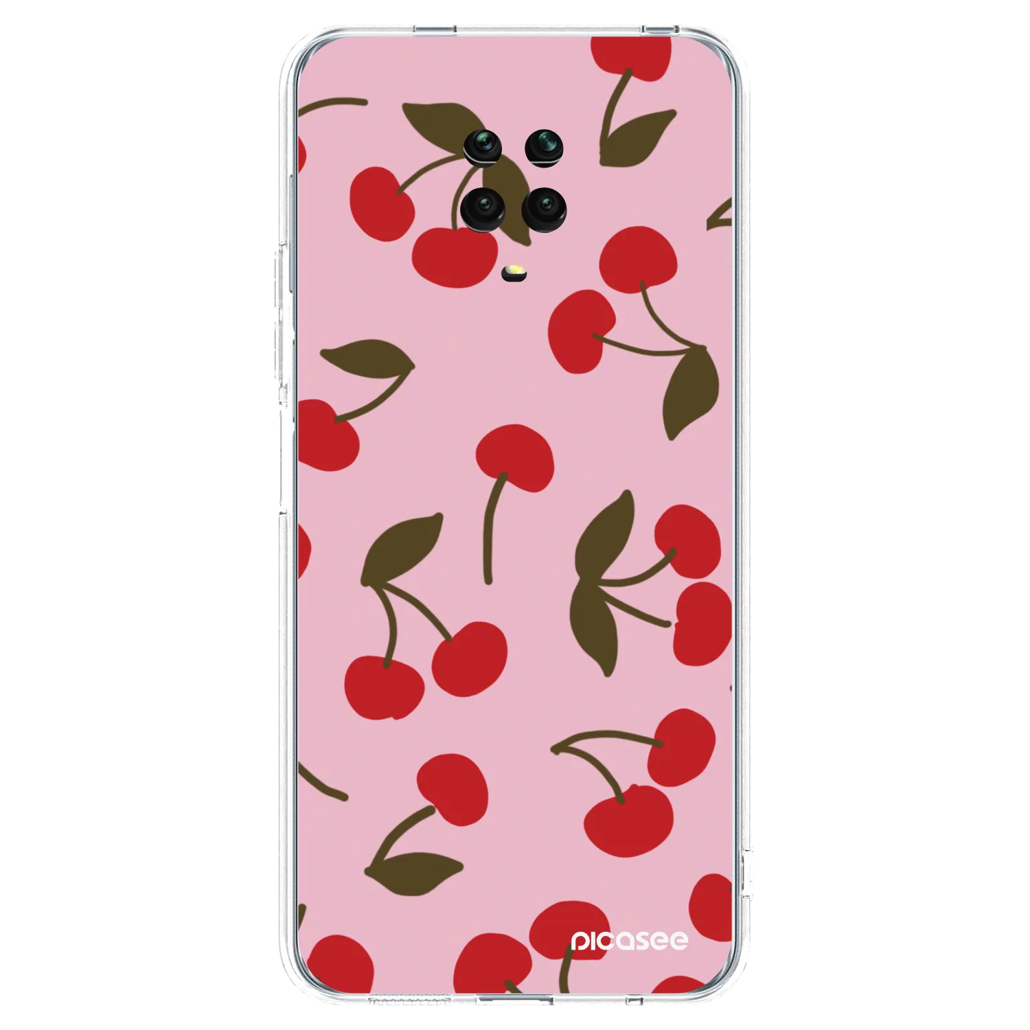 Picasee silikonska prozirna maskica za Xiaomi Redmi Note 9S - Cherry