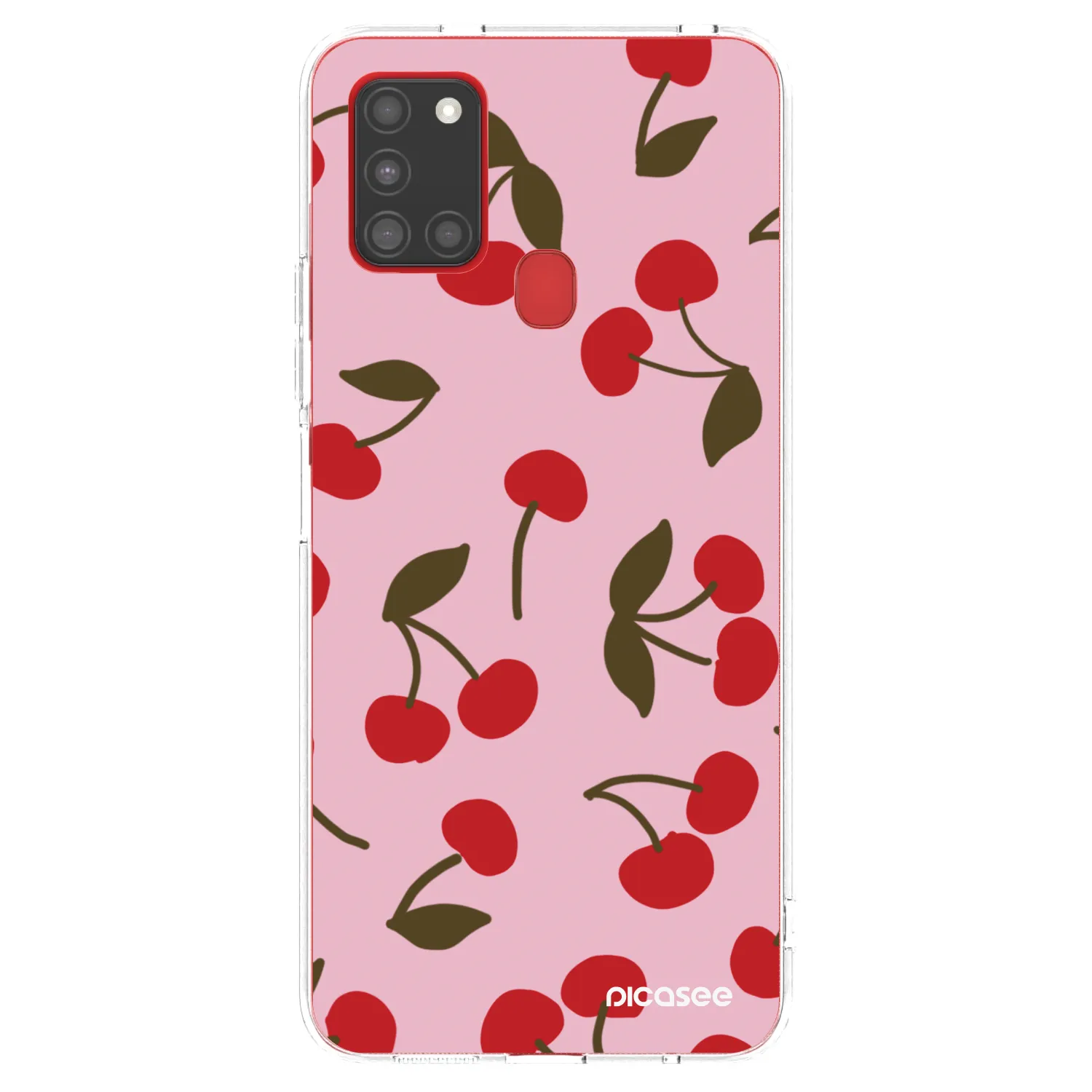 Picasee silikonska prozirna maskica za Samsung Galaxy A21s - Cherry