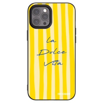 Picasee crna silikonska maskica za Apple iPhone 12 Pro Max - Ladolcevita