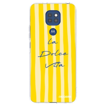 Picasee silikonska prozirna maskica za Motorola Moto G9 Play - Ladolcevita