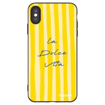Picasee crna silikonska maskica za Apple iPhone XS Max - Ladolcevita