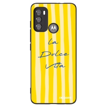 Picasee crna silikonska maskica za Motorola Moto G60 - Ladolcevita