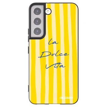 Picasee crna silikonska maskica za Samsung Galaxy S22 5G - Ladolcevita