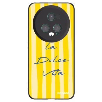 Picasee crna silikonska maskica za Honor Magic5 Pro - Ladolcevita