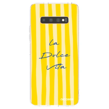 Picasee silikonska prozirna maskica za Samsung Galaxy S10 Plus G975 - Ladolcevita
