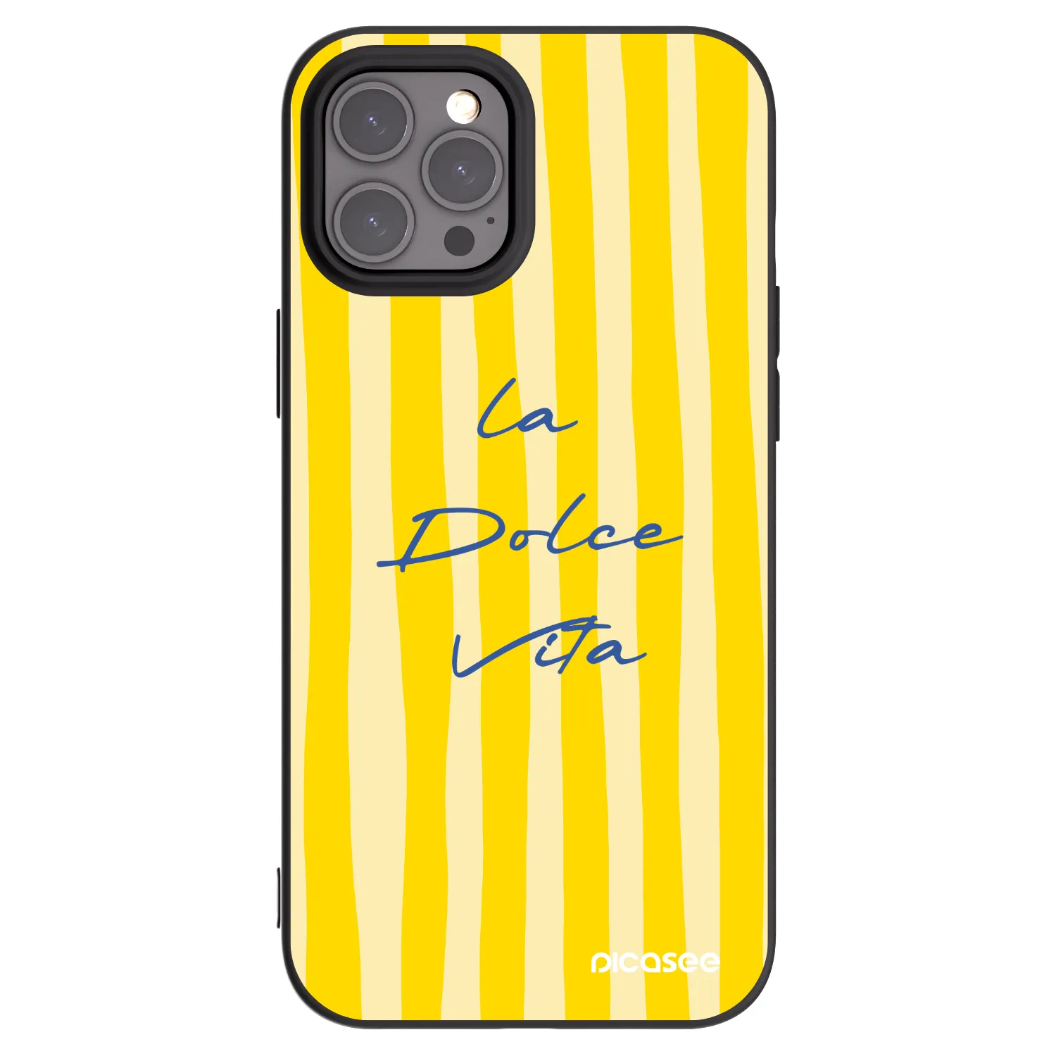Picasee crna silikonska maskica za Apple iPhone 12 Pro Max - Ladolcevita