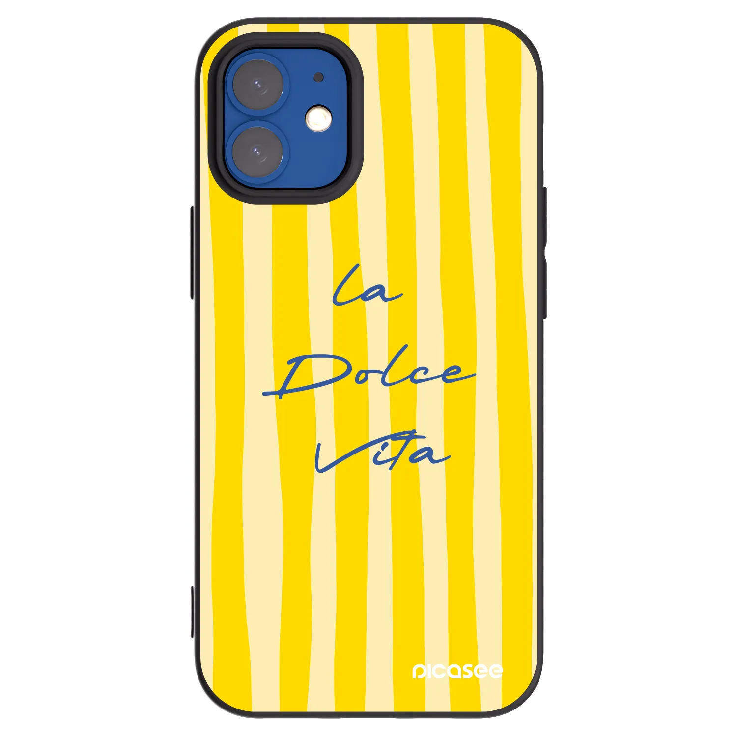 Picasee crna silikonska maskica za Apple iPhone 12 mini - Ladolcevita