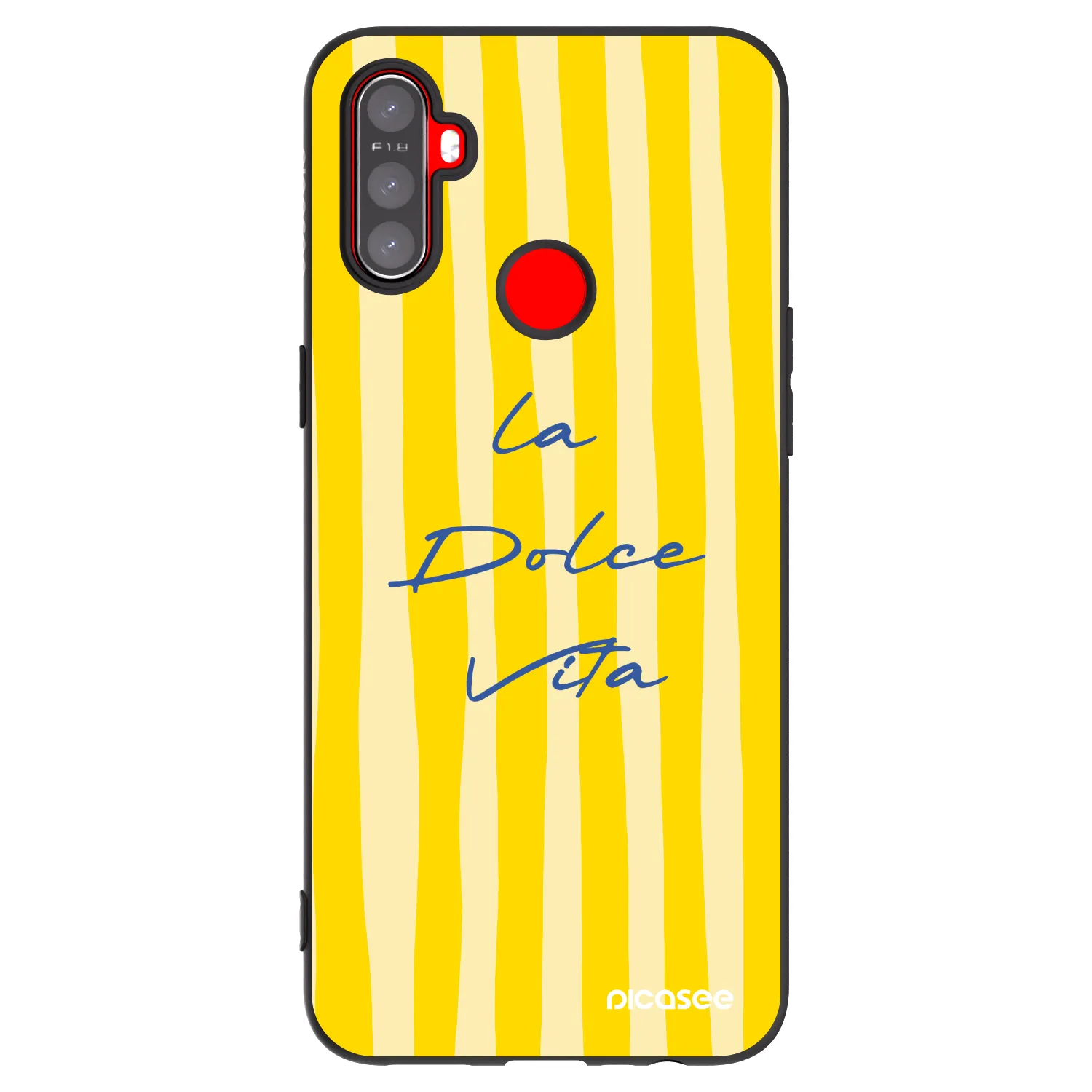 Picasee crna silikonska maskica za Realme C3 - Ladolcevita
