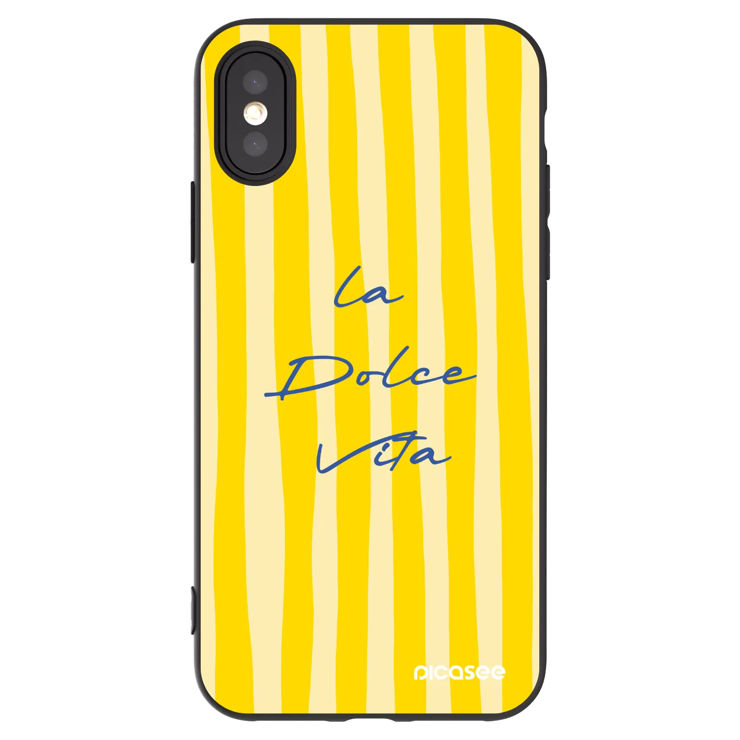 Picasee crna silikonska maskica za Apple iPhone X/XS - Ladolcevita