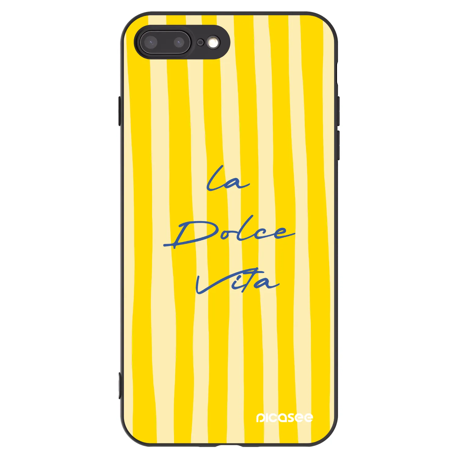 Picasee crna silikonska maskica za Apple iPhone 7 Plus - Ladolcevita