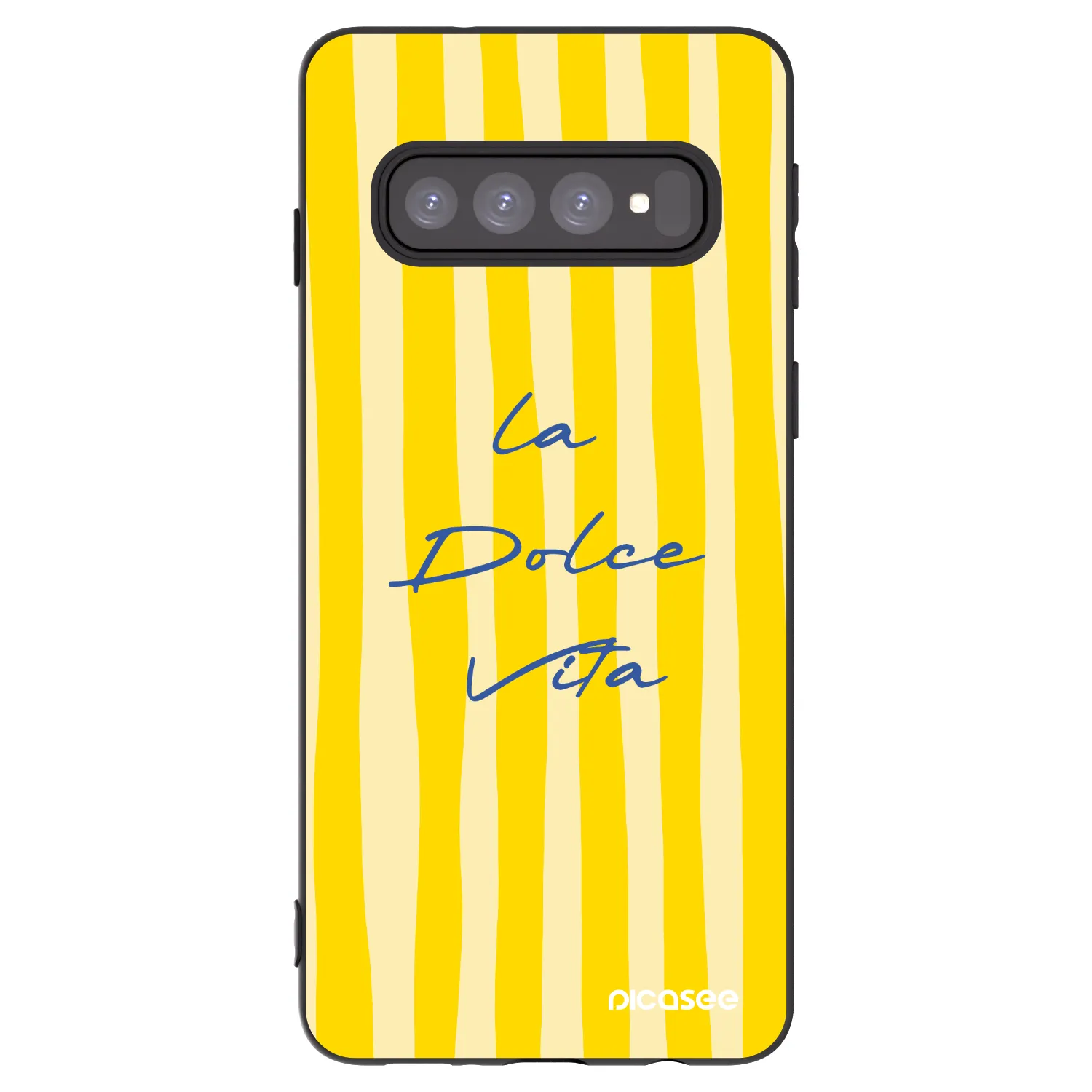 Picasee crna silikonska maskica za Samsung Galaxy S10 G973 - Ladolcevita