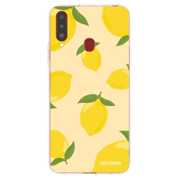 Picasee silikonska prozirna maskica za Samsung Galaxy A20s - Limoncella