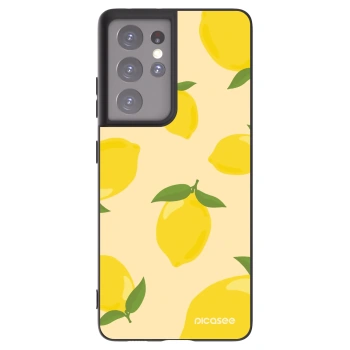 Picasee crna silikonska maskica za Samsung Galaxy S21 Ultra 5G G998B - Limoncella