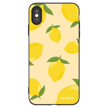 Picasee crna silikonska maskica za Apple iPhone XS Max - Limoncella