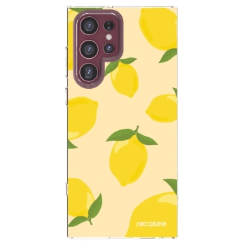 Picasee silikonska prozirna maskica za Samsung Galaxy S22 Ultra 5G - Limoncella