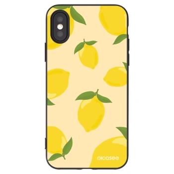 Picasee crna silikonska maskica za Apple iPhone X/XS - Limoncella