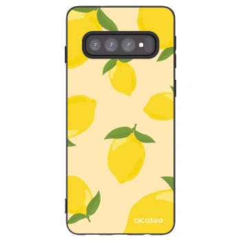 Picasee crna silikonska maskica za Samsung Galaxy S10 G973 - Limoncella