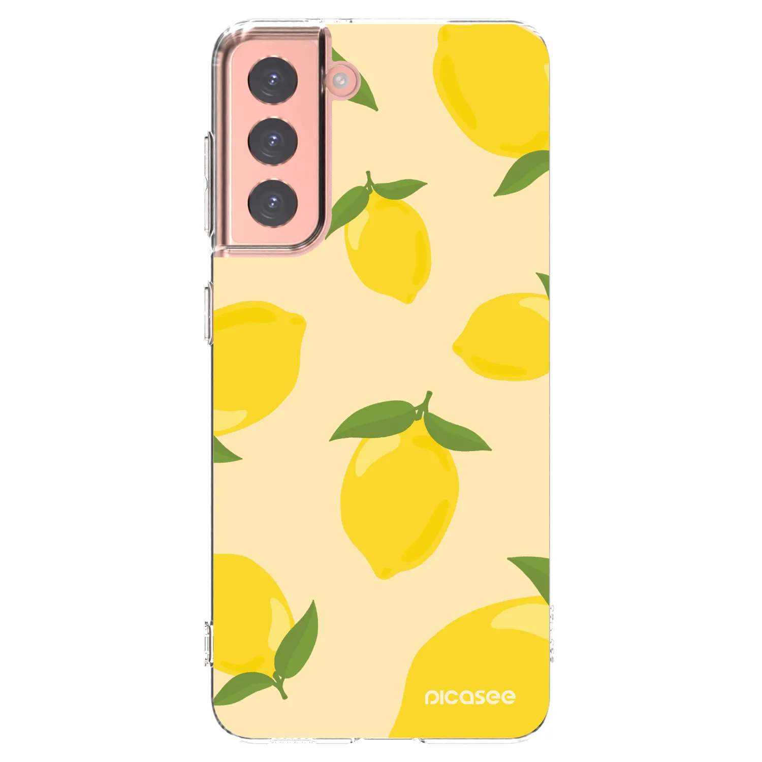 Picasee silikonska prozirna maskica za Samsung Galaxy S21 5G G991B - Limoncella