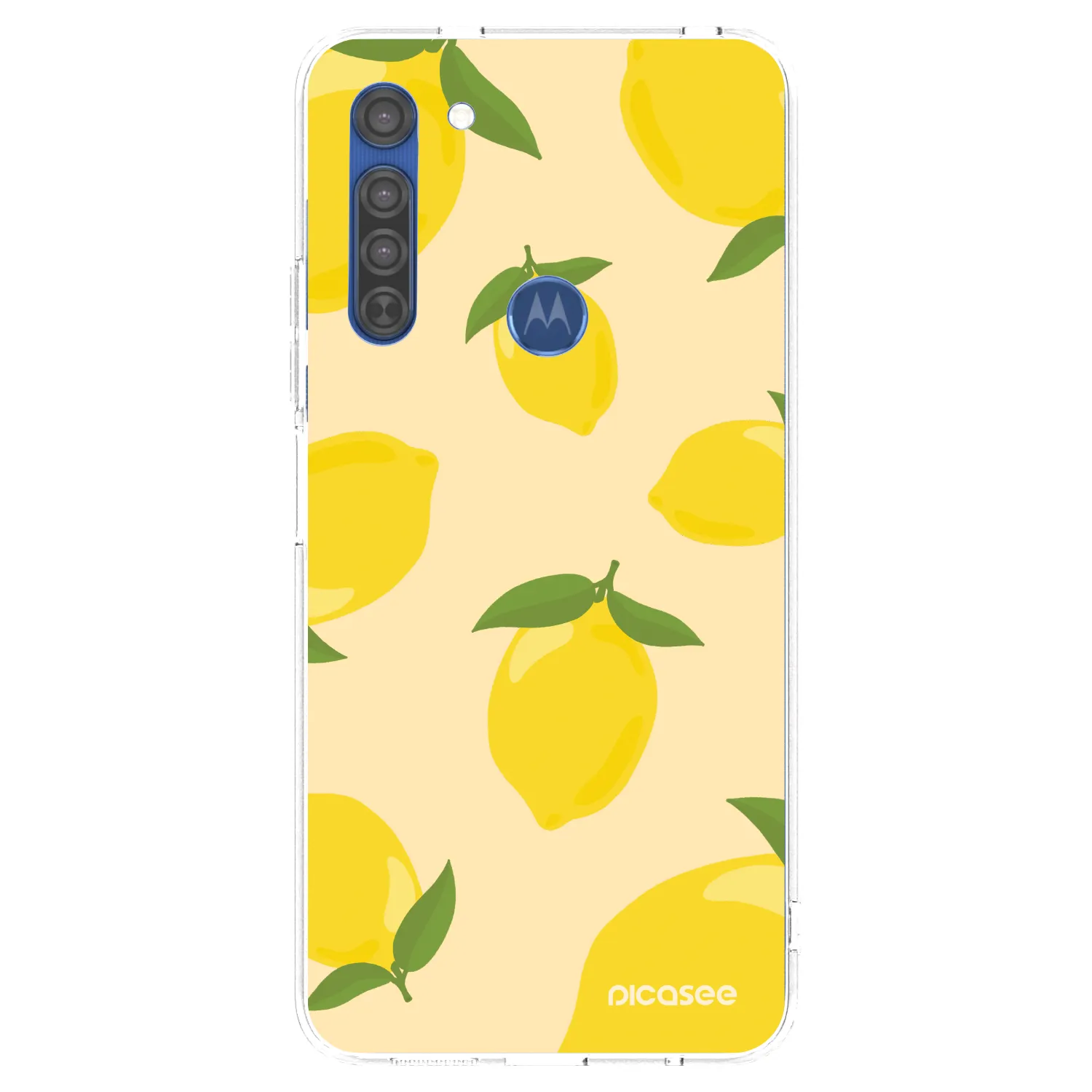 Picasee silikonska prozirna maskica za Motorola Moto G8 - Limoncella