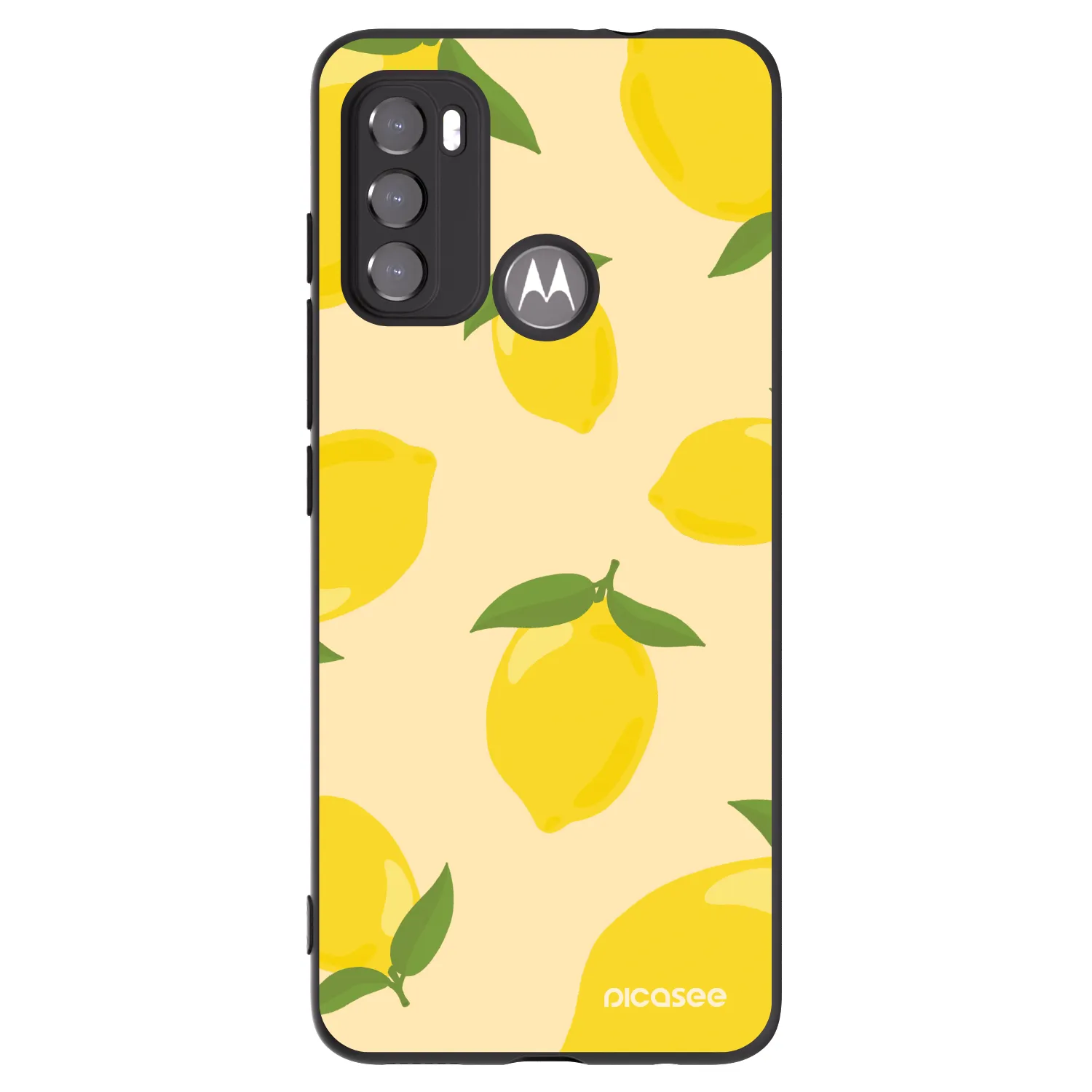 Picasee crna silikonska maskica za Motorola Moto G60 - Limoncella