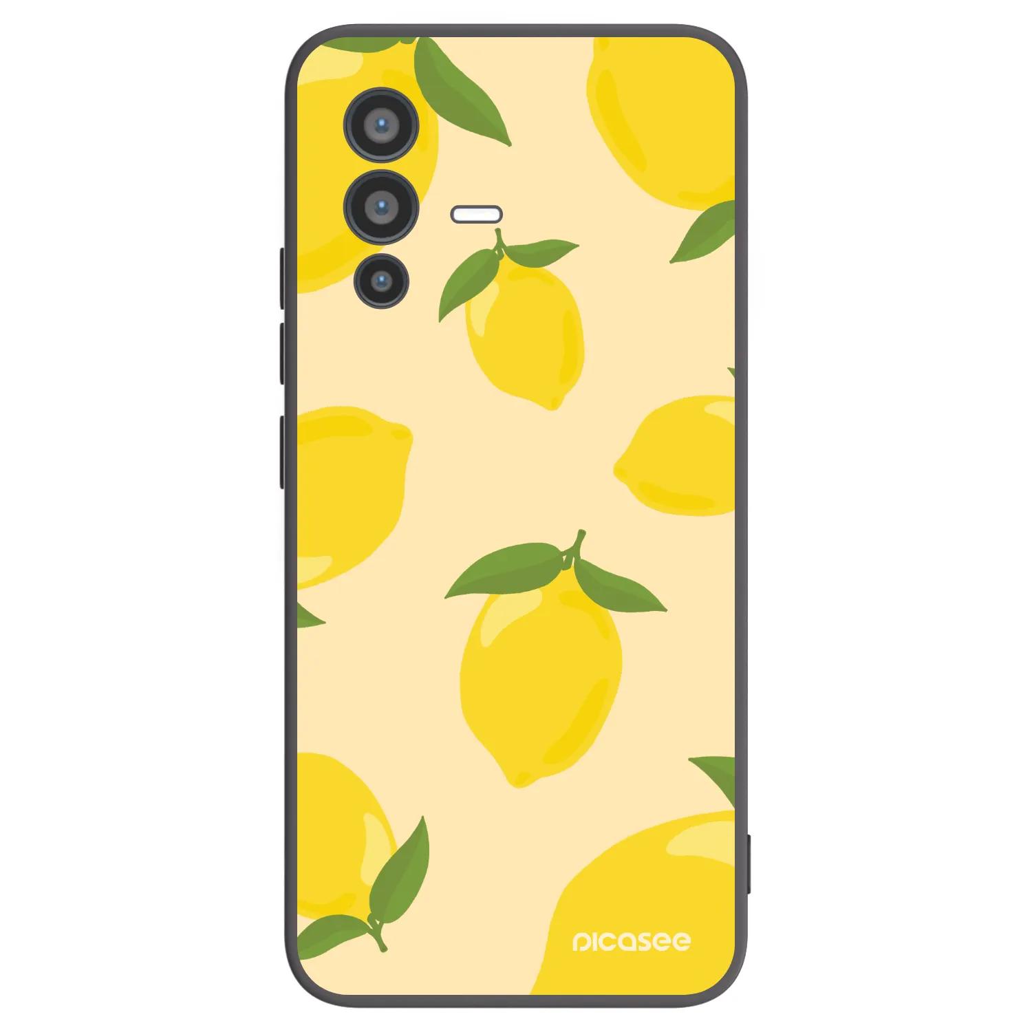 Picasee crna silikonska maskica za Vivo V23 5G - Limoncella