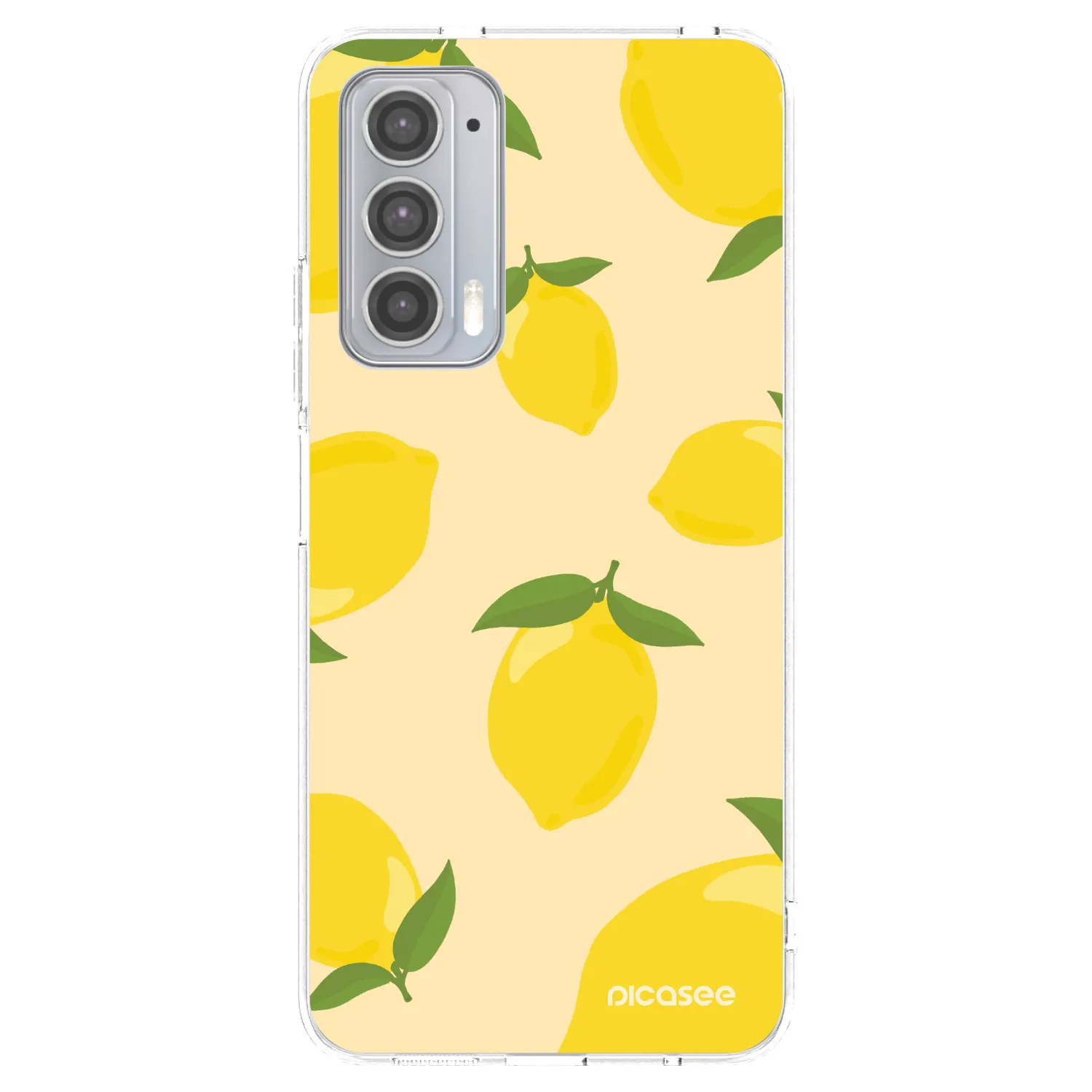 Picasee silikonska prozirna maskica za Motorola Edge 20 - Limoncella