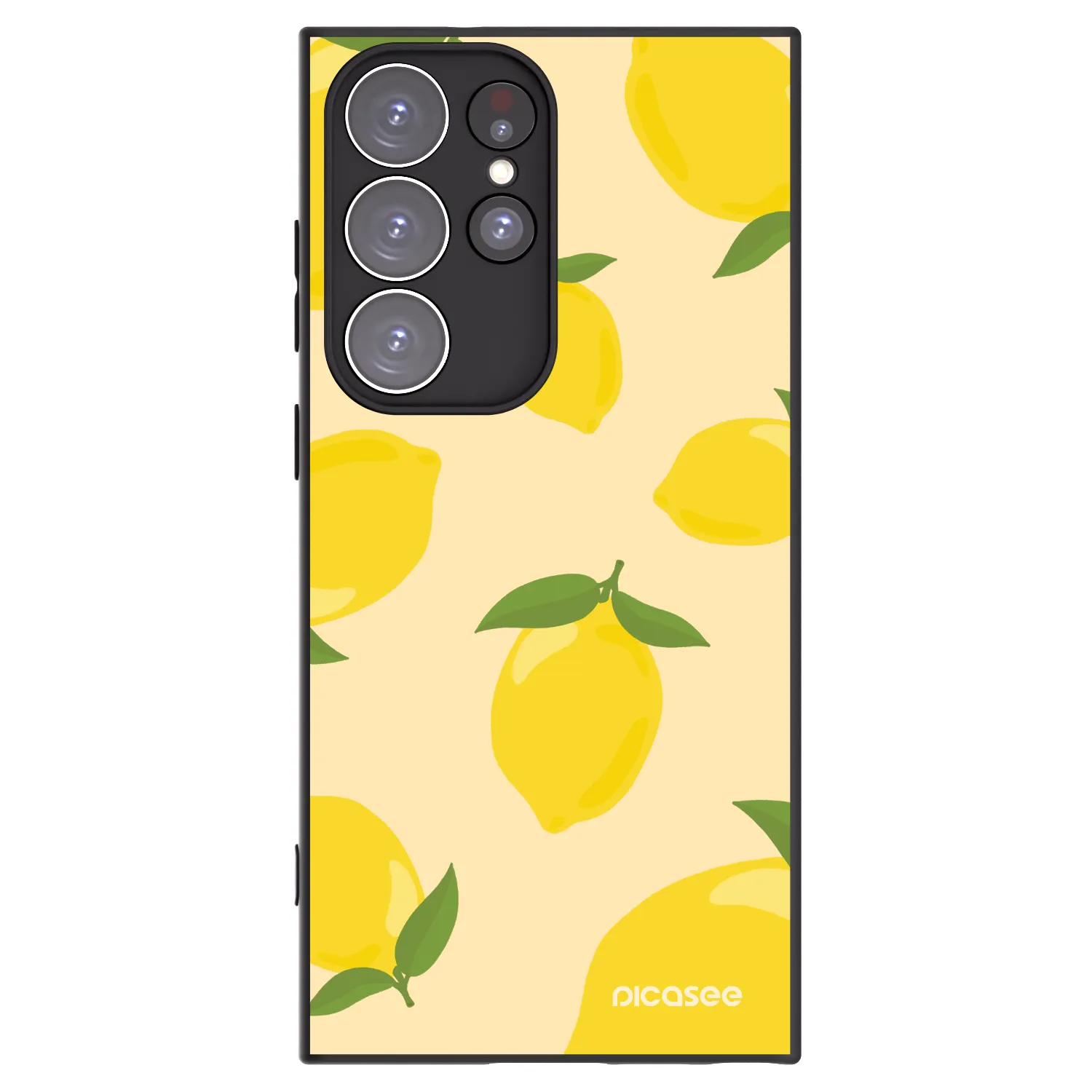 Picasee crna silikonska maskica za Samsung Galaxy S23 Ultra 5G - Limoncella