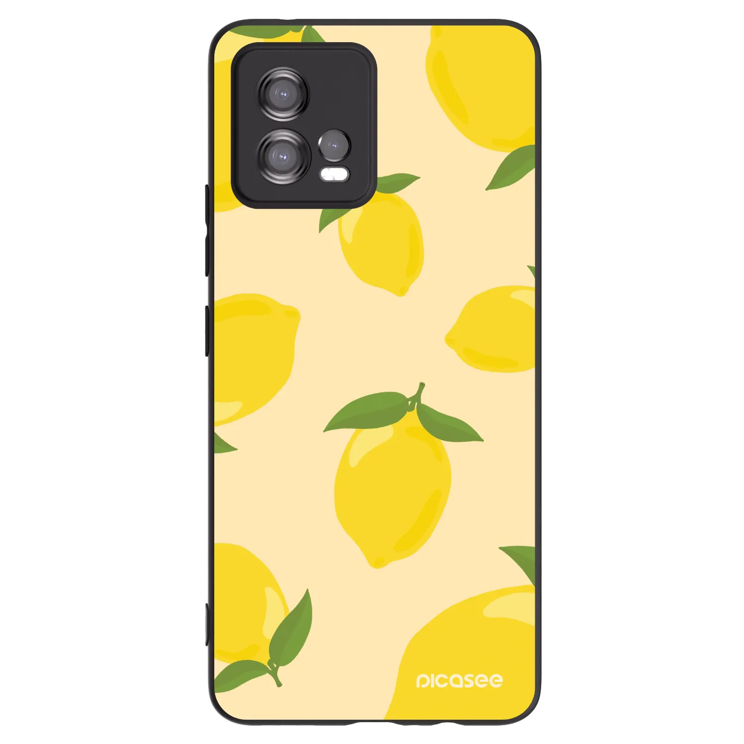 Picasee crna silikonska maskica za Motorola Moto G72 - Limoncella