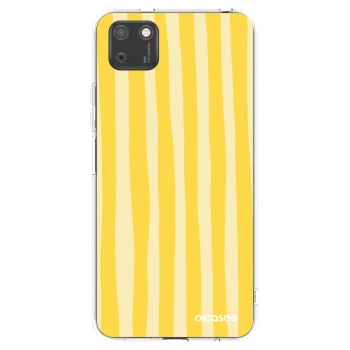 Picasee silikonska prozirna maskica za Huawei Y5P - Lines lemon