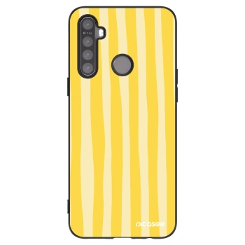 Picasee crna silikonska maskica za Realme 6i - Lines lemon
