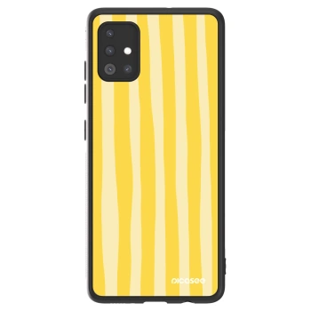 Picasee ULTIMATE CASE za Samsung Galaxy A51 A515F - Lines lemon