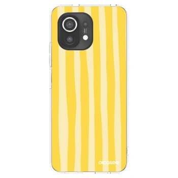 Picasee silikonska prozirna maskica za Xiaomi Mi 11 - Lines lemon