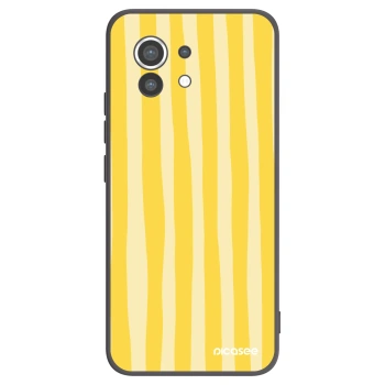 Picasee crna silikonska maskica za Xiaomi Mi 11 - Lines lemon