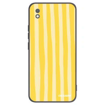 Picasee crna silikonska maskica za Xiaomi Redmi 9AT - Lines lemon