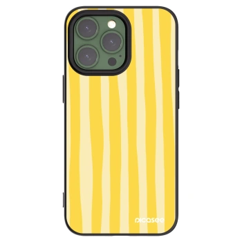 Picasee crna silikonska maskica za Apple iPhone 13 Pro - Lines lemon