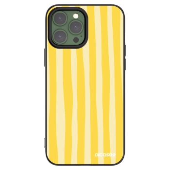 Picasee crna silikonska maskica za Apple iPhone 13 Pro Max - Lines lemon