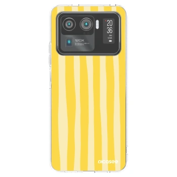 Picasee silikonska prozirna maskica za Xiaomi Mi 11 Ultra - Lines lemon