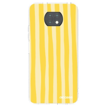 Picasee silikonska prozirna maskica za Xiaomi Redmi Note 9T - Lines lemon