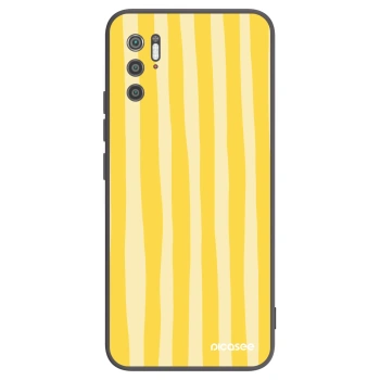 Picasee crna silikonska maskica za Xiaomi Poco M3 Pro 5G - Lines lemon