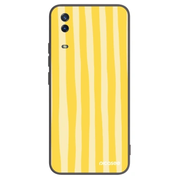 Picasee crna silikonska maskica za Vivo Y11s - Lines lemon