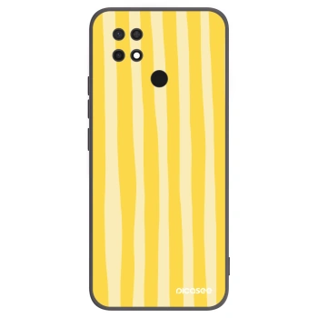 Picasee crna silikonska maskica za Xiaomi Redmi 10C - Lines lemon