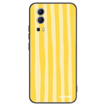 Picasee crna silikonska maskica za Vivo Y52 5G - Lines lemon