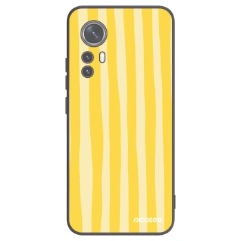 Picasee crna silikonska maskica za Xiaomi 12X - Lines lemon