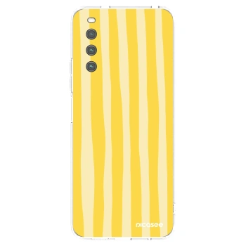 Picasee silikonska prozirna maskica za Sony Xperia 10 IV 5G - Lines lemon