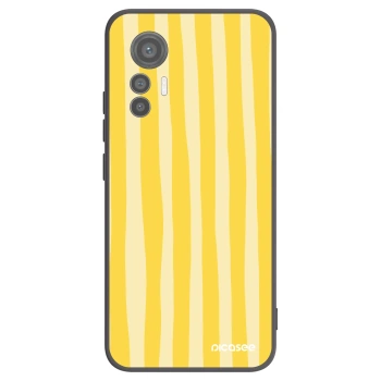 Picasee crna silikonska maskica za Xiaomi 12 Lite - Lines lemon