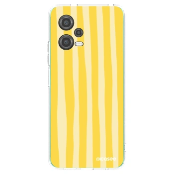 Picasee silikonska prozirna maskica za Xiaomi Poco X5 - Lines lemon