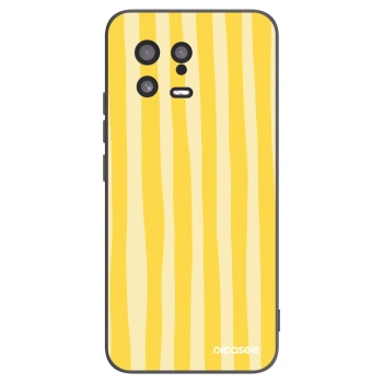 Picasee crna silikonska maskica za Xiaomi 13 - Lines lemon